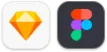 Sketch app and Figma icons