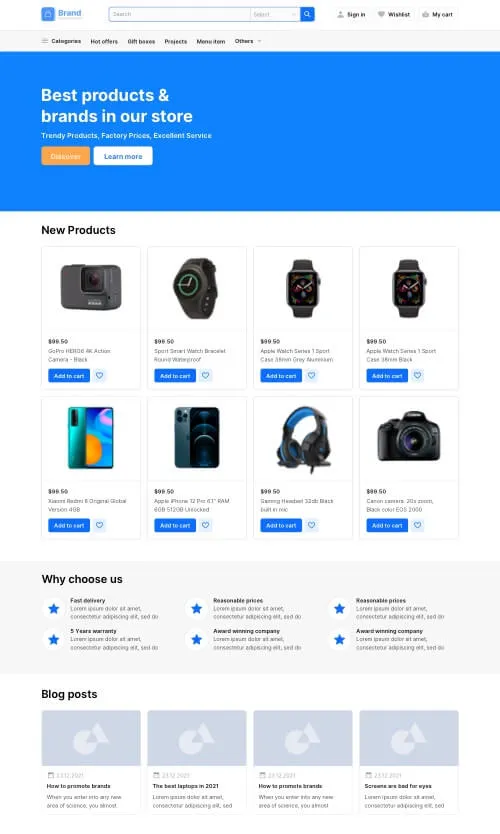 E-commerce  UI Kit & Templates  for Designers